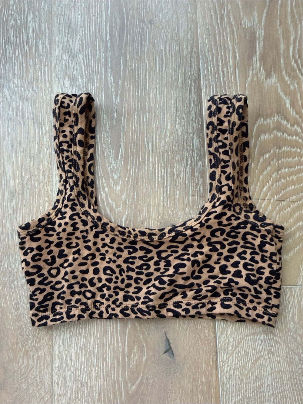 ARQ Leopard Print Crop Tank Top Bra Size Small